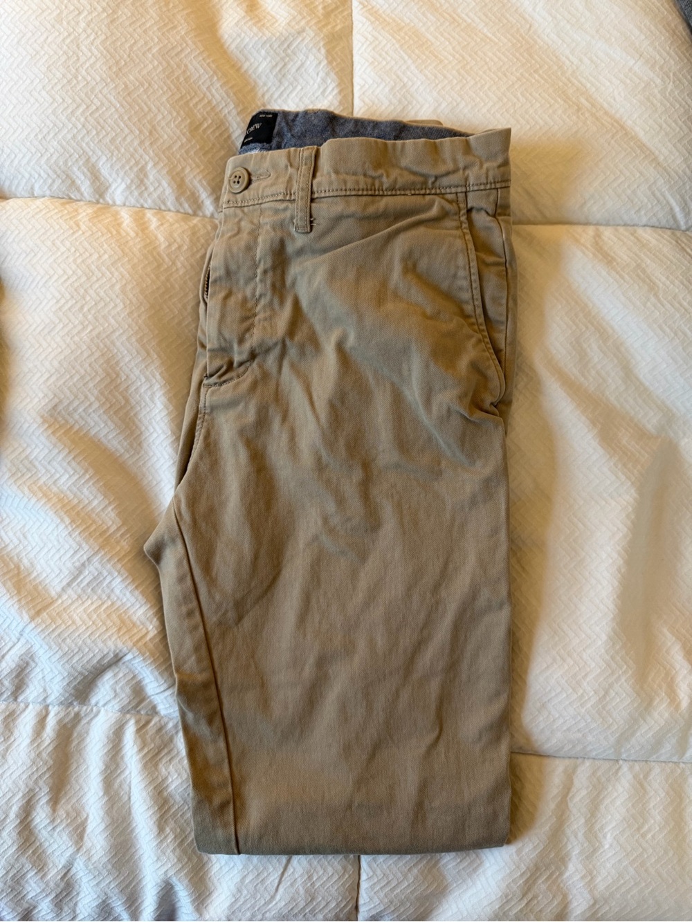 J. Crew Slim Straight Chino Pants in Light Khaki